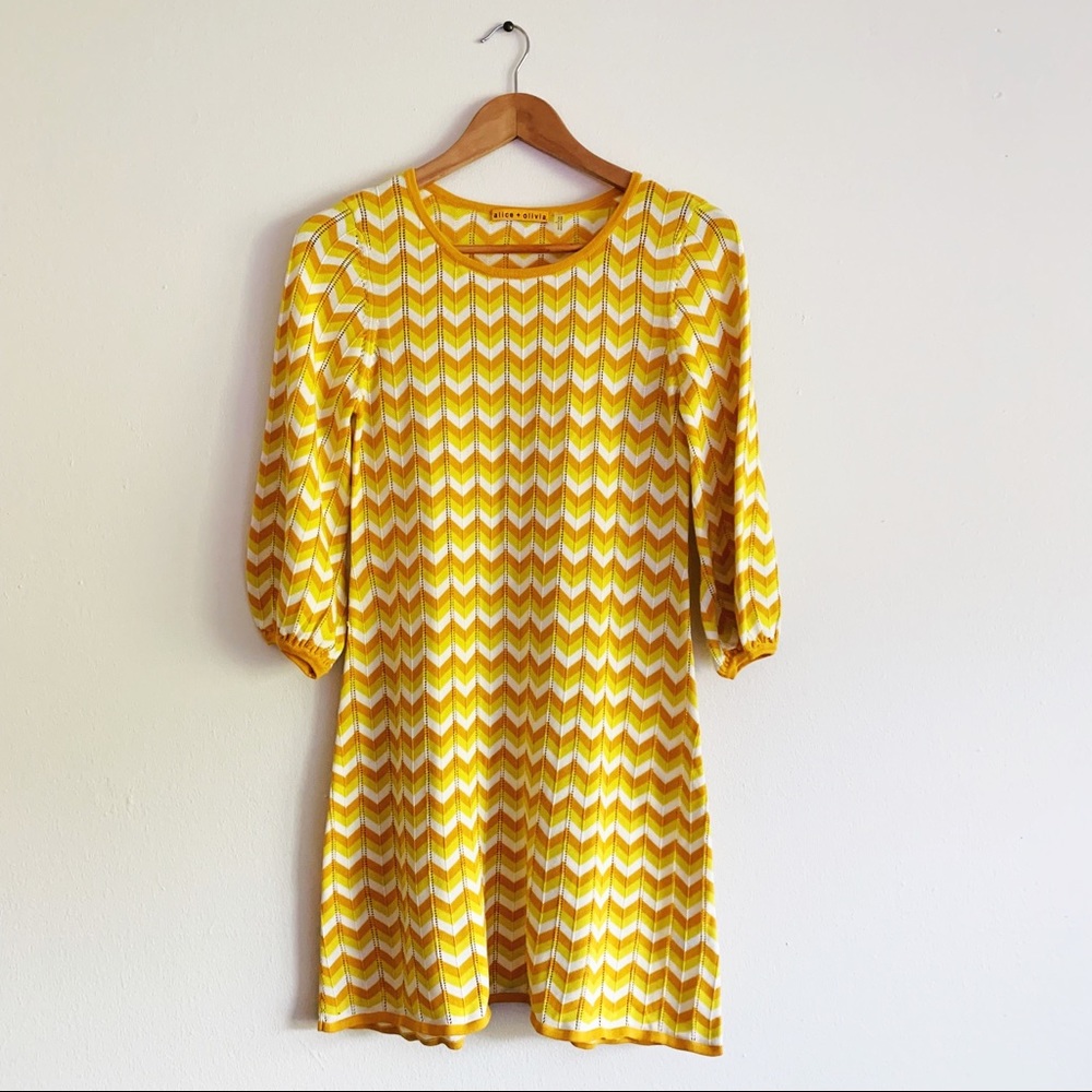 Alice + Olivia Chevron Dress